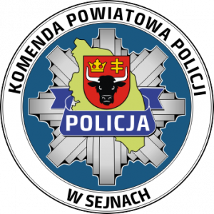 logo komendy powiatowej policji w sejnach