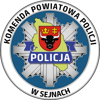 logo komendy powiatowej policji w sejnach