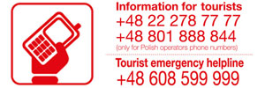 Telefon bezpieczeństwa dla zagranicznych turystów