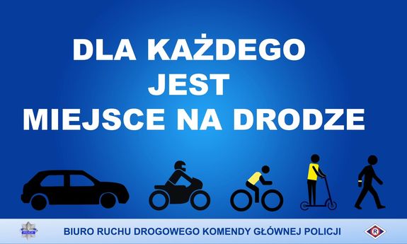 obrazek z napisem &quot;dla każdego jest miejsce na drodze&quot;