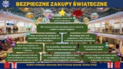 plakat bezpieczne zakupy przedświąteczne